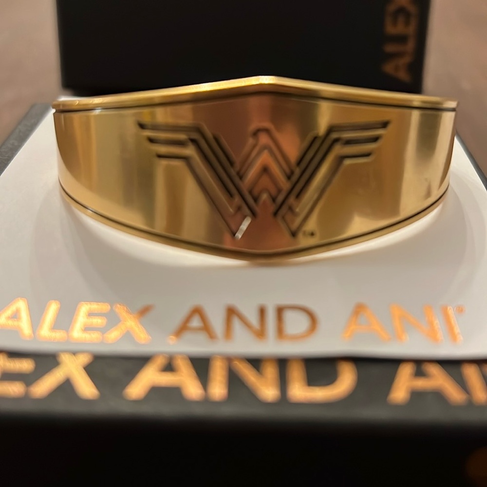 - Alex and Ani Gold Tone Retired Wonder Woman Cuff
